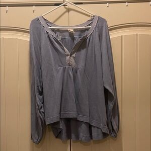 We The Free Slate Blue Blouse